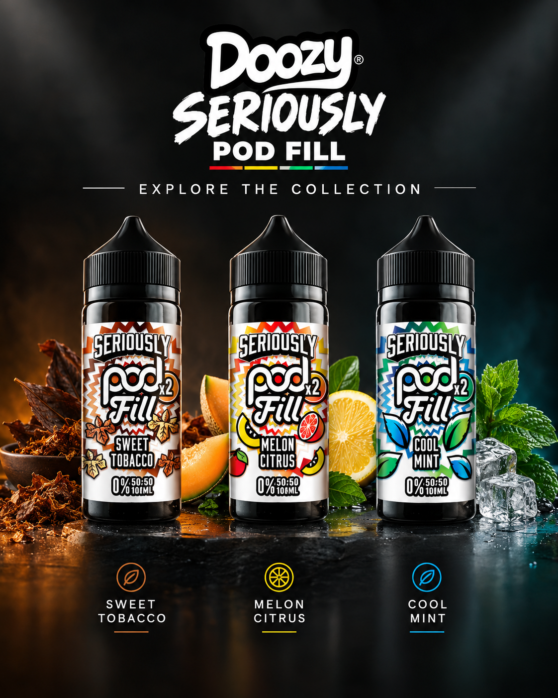 Doozy Seriously Pod Fill 2 50/50 100ml