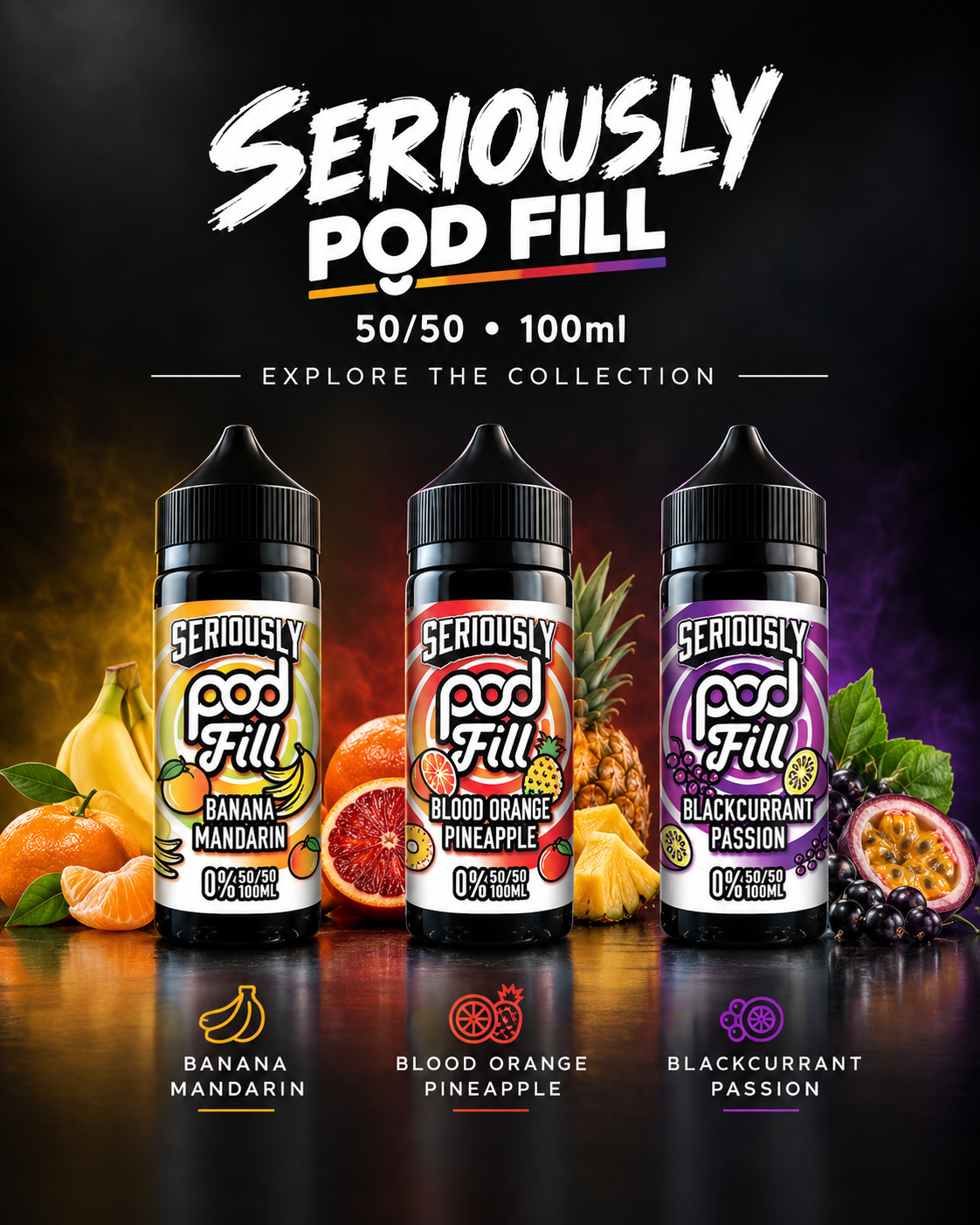 Seriously Pod Fill 50/50 100ml